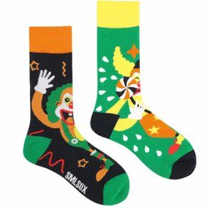 Clown Women Socks Medium High Crew Colorful Hosiery Accessory Feet Hose